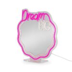 Legami - Specchio con Luce Led Effetto Neon, It's a Sign, Alimentazione Tramite Cavo Tipo-C (incluso). Base D'Appoggio Removibile e Fori di Fissaggio per Appenderelo - immagine 5