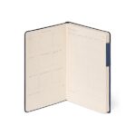 Legami - Taccuino a righe, Medium,192 Pagine, Copertina in morbido PU, in Carta certificata FSC®, Carta avorio 90 g/m², Planner mensile, Rubrica, Segnalibro, 13x21 cm, Colore Galactic Blue - immagine 5