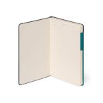 Legami - Taccuino a righe, Medium,192 Pagine, Copertina in morbido PU, in Carta certificata FSC®, Carta avorio 90 g/m², Planner mensile, Rubrica, Segnalibro, 13x21 cm, Colore Malachite Green - immagine 3