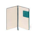 Legami - Taccuino a righe, Medium,192 Pagine, Copertina in morbido PU, in Carta certificata FSC®, Carta avorio 90 g/m², Planner mensile, Rubrica, Segnalibro, 13x21 cm, Colore Malachite Green - immagine 6