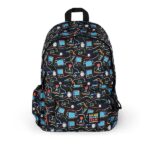 Legami - Zaino Per Scuola - My Backpack, Cartella Scuola Foderata e Imbottita, Zaino Scolastico Chiusura a Zip, Tasca Interna per Laptop e Tablet, Zaino Viaggio 32 L, 35 x 45 x 20 cm