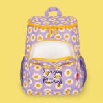 Legami - Zaino Termico Cooler Backpack, Tema Daisy, Resistente, Termoisolante, Antigoccia, Capiente, Scomparto principale, Tasca centrale, 2 Tasche Laterali, 29 x 35 x 21 cm - immagine 7