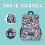 Legami - Zaino Termico Cooler Backpack, Tema Travel Stickers, Resistente, Termoisolante, Antigoccia, Capiente, Scomparto principale, Tasca centrale, 2 Tasche Laterali, 29 x 35 x 21 cm - immagine 3