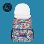 Legami - Zaino Termico Cooler Backpack, Tema Travel Stickers, Resistente, Termoisolante, Antigoccia, Capiente, Scomparto principale, Tasca centrale, 2 Tasche Laterali, 29 x 35 x 21 cm - immagine 6