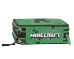 MINECRAFT - Astuccio Scuola Ufficiale Minecraft, Astuccio 3 Scomparti Bambino e Bambina con Set Cancelleria, Penne Cancellabili Franco Cosimo Panini,e Pratica Chiusura a Zip, 20x13Hx7 cm, Verde e Nero - immagine 6