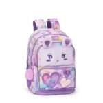 MOFU MOFU - Zaino Scuola Ufficiale Mofu Mofu, con 2 Ampi Spazi Centrali, Capiente Tasca Frontale, Spallacci Regolabili e Imbottiti, Retro e Fondo Termoformati, 32x43Hx23cm, Lilla