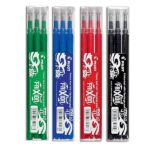 Pilot FriXion Ball Roller 0.7 Riempire la penna (set di 12, colori standard) 3 pezzi blu, nero, rosso e verde