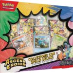 Pokémon: collezione con spilla deluxe Compagni d’avventura dell’espansione Megaevoluzione - Ascesa Eroica del GCC Pokémon (3 carte promozionali olografiche, 1 spilla deluxe e 5 buste di espansione)
