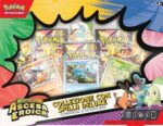 Pokémon: collezione con spilla deluxe Compagni d’avventura dell’espansione Megaevoluzione - Ascesa Eroica del GCC Pokémon (3 carte promozionali olografiche, 1 spilla deluxe e 5 buste di espansione) - immagine 3
