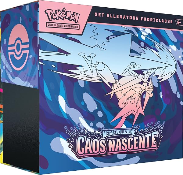Pokemon-set-Allenatore-Fuoriclasse-dellespansione-Megaevoluzione-Caos-Nascente-del-GCC-Pokemon-1-carta-promozio-B0GVYCQQPM Pokémon: set Allenatore Fuoriclasse dell’espansione Megaevoluzione - Caos Nascente del GCC Pokémon (1 carta promozionale figura intera, 9 buste di espansione e accessori premium), Edizione in Italiano - immagine 1