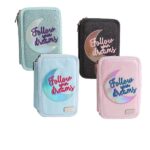 Pool Over ASTUCCIO TINTA UNITA GLAMOUR RANDOM, Verde-nero-rosa