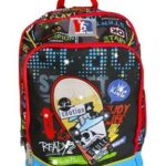 Pool Over ZAINO SCUOLA ORGANIZZATO BOY YOUNG PEOPLE SKATEBOARD CON LED -A-