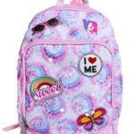 Pool Over ZAINO SCUOLA ORGANIZZATO GIRL YOUNG PEOPLE RAINBOW GLITTER CON LED