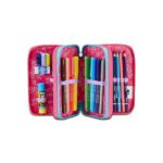SJ Ever Astuccio Scuola 3 Zip, Blu, GoalStreet Boy, Portapenne Triplo Scomparto Completo Di Penne, Matite, Colori, Accessori Zaino, Elementari, Medie, Bambino - immagine 3