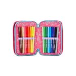 SJ Ever Astuccio Scuola 3 Zip, Blu, GoalStreet Boy, Portapenne Triplo Scomparto Completo Di Penne, Matite, Colori, Accessori Zaino, Elementari, Medie, Bambino - immagine 4