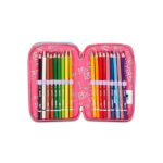 SJ Ever Astuccio Scuola 3 Zip, Blu, GoalStreet Boy, Portapenne Triplo Scomparto Completo Di Penne, Matite, Colori, Accessori Zaino, Elementari, Medie, Bambino - immagine 5