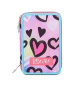 SJ Ever Astuccio Scuola 3 Zip, Blu, GoalStreet Boy, Portapenne Triplo Scomparto Completo Di Penne, Matite, Colori, Accessori Zaino, Elementari, Medie, Bambino - immagine 7