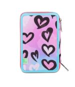 SJ Ever Astuccio Scuola 3 Zip, Blu, GoalStreet Boy, Portapenne Triplo Scomparto Completo Di Penne, Matite, Colori, Accessori Zaino, Elementari, Medie, Bambino - immagine 8