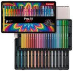 STABILO Pen 68 - Pennarello Premium - ARTY - Scatola in Metallo da 40 - Colori Assortiti