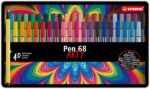 STABILO Pen 68 - Pennarello Premium - ARTY - Scatola in Metallo da 40 - Colori Assortiti - immagine 3
