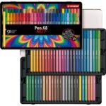 STABILO Pen 68 - Pennarello Premium - ARTY - Scatola in Metallo da 50 - Colori Assortiti
