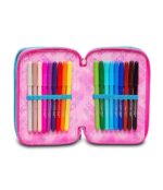 Seven, Astuccio Scuola 3 Zip LIQUID PAINT, Nero - Attrezzato con Matite, Pennarelli ecc.., Portapenne Scuola Bambino - immagine 5