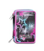 Seven, Astuccio Scuola 3 Zip LIQUID PAINT, Nero - Attrezzato con Matite, Pennarelli ecc.., Portapenne Scuola Bambino - immagine 7