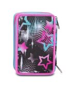 Seven, Astuccio Scuola 3 Zip LIQUID PAINT, Nero - Attrezzato con Matite, Pennarelli ecc.., Portapenne Scuola Bambino - immagine 8