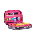 Seven Astuccio Scuola Speed Case, Nero Viola Fucsia, Draft Heart, Portapenne Mono Scomparto Con Plance Amovibili e Penne, Matite, Colori, Accessori Zaino, Elementari, Medie, Bambina - immagine 5
