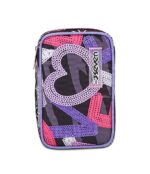 Seven Astuccio Scuola Speed Case, Nero Viola Fucsia, Draft Heart, Portapenne Mono Scomparto Con Plance Amovibili e Penne, Matite, Colori, Accessori Zaino, Elementari, Medie, Bambina - immagine 7