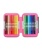 Seven Astuccio Scuola Speed Case, Nero Viola Fucsia, Draft Heart, Portapenne Mono Scomparto Con Plance Amovibili e Penne, Matite, Colori, Accessori Zaino, Elementari, Medie, Bambina - immagine 9