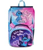 Seven Zaino Doppio Lilo & Stitch Scomparto Estensibile, Lilla, Maxi Capienza, Schienale Preformato, Bambina, Scuola Elementare