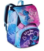 Seven Zaino Doppio Lilo & Stitch Scomparto Estensibile, Lilla, Maxi Capienza, Schienale Preformato, Bambina, Scuola Elementare - immagine 3