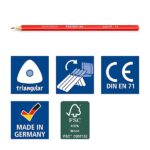 Staedtler - Matite Colorate con Mina Resistente, Colori a Matita con Astuccio Incluso, Set Matite da Disegno Ideale per Cancelleria Scuola Università Ufficio, Matite Triangolari per Bambini, 24 Pezzi - immagine 8