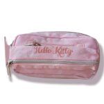 Tinta Unita Hello Kitty Borsellino Astuccio Oval con multi zip cancelleria scuola Rosa