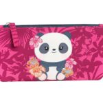 WWF - Busta Piatta Multiuso Ufficiale WWF, Borsa Portatutto con Comoda Chiusura a Zip e Fantasia Panda, Idea Regalo Bambino e Bambina, 21x10,5H cm, Rosa