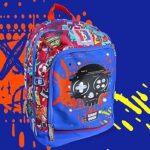 ZAINO SCUOLA ORGANIZZATO BOY YOUNG PEOPLE TESCHIO GAME OVER CON LED
